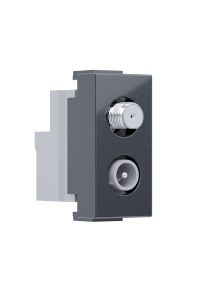 ^ MODYS SAT TV-R SOCKET THROUGH-LINE ANTHRACITE 1 M. IP20