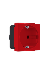 MODYS SCHUKO SOCKET WITH SHUTTERS RED UPS 2 M. 2P+E 16A 250VAC IP20