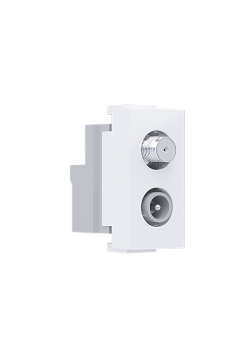 ^ MODYS SAT TV-R SOCKET END-LINE WHITE 1 M. IP20