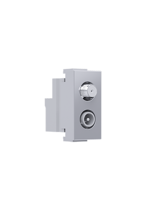 ^ MODYS SAT TV-R SOCKET END-LINE SILVER 1 M. IP20