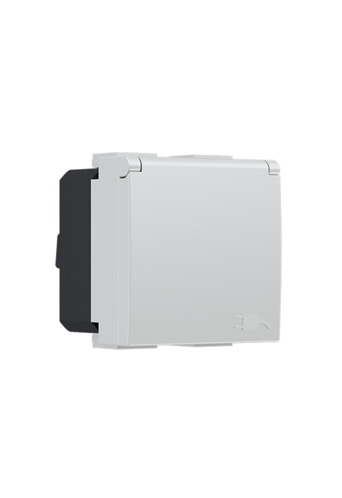 MODYS SCHUKO SOCKET WITH SHUTTERS & LID IVORY 2 M. 2P+E 16A 250VAC IP20