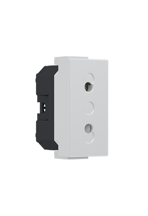 ^ MODYS EURO SOCKET WITH SHUTTERS IVORY 1 M. 2P 10A 250VAC IP20 