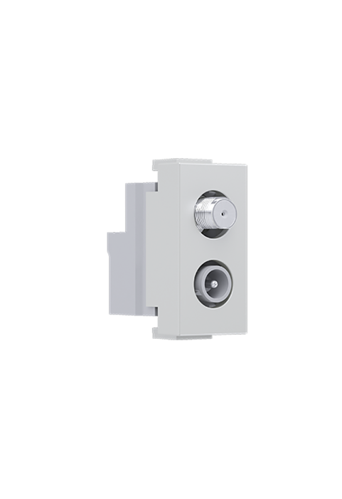 ^ MODYS SAT TV-R SOCKET THROUGH-LINE IVORY 1 M. IP20