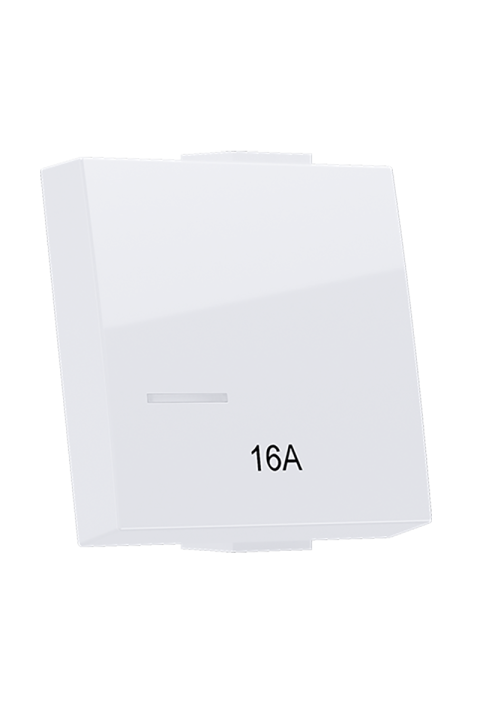 ^ MODYS BUTTON WITH INDICATOR 16A 2 M. WHITE