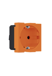 MODYS SCHUKO SOCKET ORANGE ANTIBACT. 2 M. 2P+E 16A 250VAC IP20