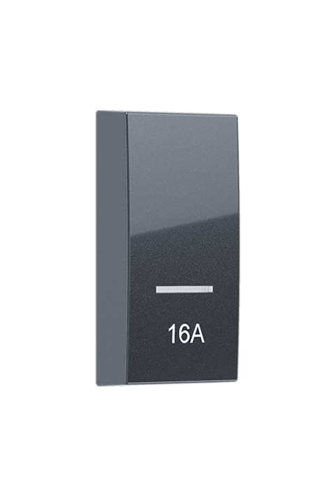 ^ MODYS BUTTON WITH INDICATOR & SYMBOL 16A 1 M. ANTHRACITE
