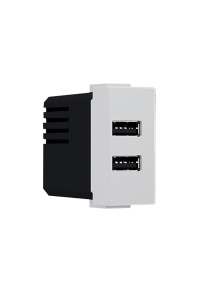 ^ MODYS USB CHARGER IVORY 1 M. 2xUSB 5VDC 2x1.2A IP20