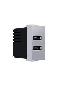 ^ MODYS USB CHARGER SILVER 1 M. 2xUSB 5VDC 2x1.2A IP20