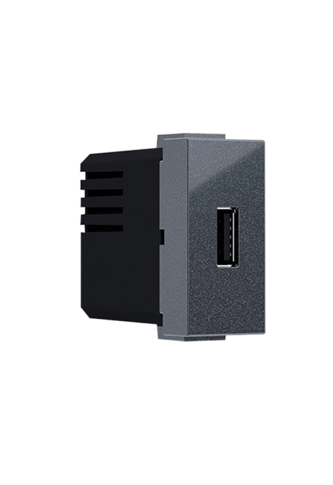 ^ MODYS USB CHARGER ANTHRACITE 1 M. 1xUSB 5VDC 1.2A IP20