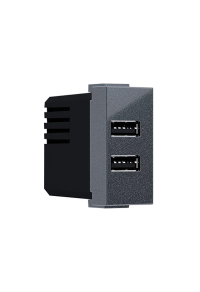 ^ MODYS USB CHARGER ANTHRACITE 1 M. 2xUSB 5VDC 2x1.2A IP20