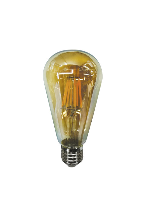ЛЕД ST64 AMБЕР СТЕП ДИМИРУЕМА E27 230V 8W 2700K 300° 760LM Ra80