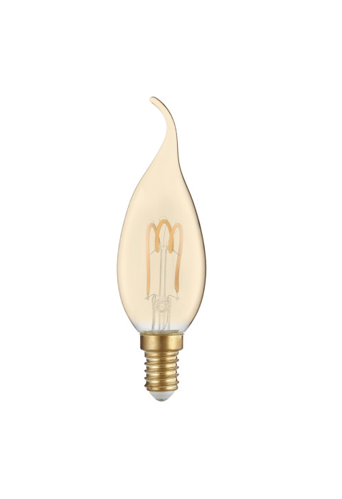 ЛЕД E14 КЕНДЪЛ TIP AMБЕР 3W 2700K 230V AC 300° 200LM RA80
