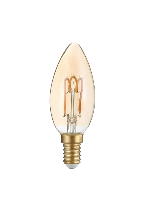 ЛЕД E14 КЕНДЪЛ AMБЕР 3W 2700K 230V AC 300° 200LM RA80