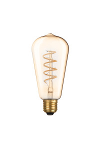 ЛЕД E27 ST64 AMБЕР 6W 2700K 230V AC 300° 420LM RA80