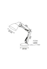 ЛАМПА 1ΧΕ27 БЯЛО МАТ  Φ15ΧΦ12ΧΗ50CM KINGSTON