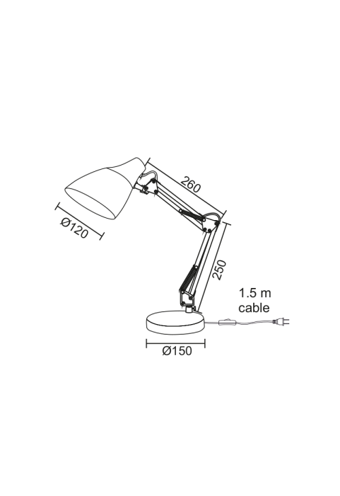 ЛАМПА 1ΧΕ27 РОЗОВ МЕТАЛЕН Φ15ΧΦ12ΧΗ50CM KINGSTON