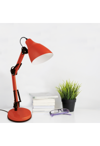 DESK LAMP 1ΧΕ27 DARK ORANGE METAL Φ15ΧΦ12ΧΗ50CM KINGSTON
