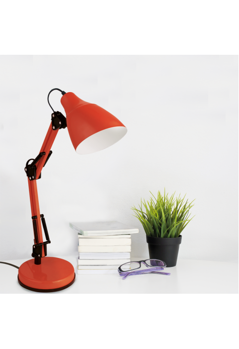 DESK LAMP 1ΧΕ27 DARK ORANGE METAL Φ15ΧΦ12ΧΗ50CM KINGSTON