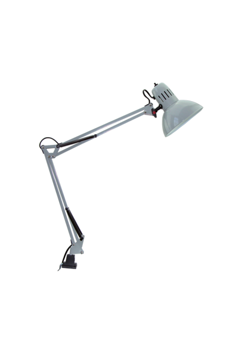 ЛАМПА ЗА БЮРО E27 1X40W СКАЧКА СИВА PENNA