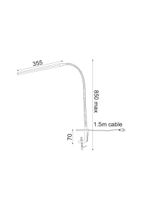 ЛЕД НАСТОЛНА ЛАМПА 5W 4000Κ TOUCH СРЕБЪРЕН+СПИРАЛ+СФИГКТИР 2 DELGADO