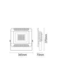 ЛЕД ПРОЖЕКТОРНА СВЕТЛИНА  IP66 150W 3000K 12500Lm 230V 4PCS/CART