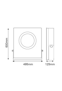 LED SMD FLOOD LUMINAIRE 500W 5000K 45000Lm 230V PF>0.95 IP66