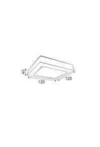 NETTO SQUARE NM CEIL.LED SLIMPANEL 8W 4000K 500Lm230V 120X120 Ra80