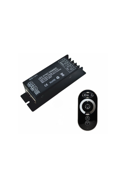МОЩНОСТ LED ДИМЕР 25А 300W/12V, 600W / 24V И ДОКОСВАНЕ RF ДИСТАНЦИОННО