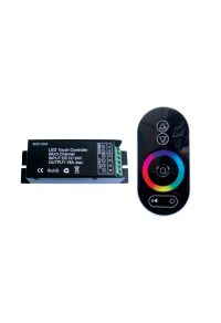 МОЩНОСТ RGB LED КОНТРОЛЕР 18A 216W / 12V 432W / 24V RF TOUCH ДИСТАНЦИОННО