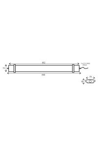 LED СВЕТЛИНА 30W 652mm 4000K 2700Lm IP66 230VAC PF>0.9Ra80