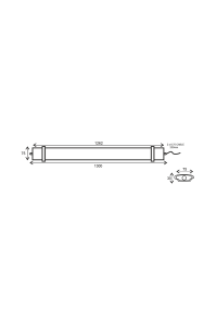 LED СВЕТЛИНА  60W 1262mm 4000K 5420Lm IP66 230VAC PF>0.9Ra80