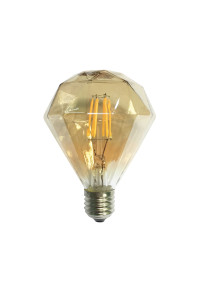 LED FILAMENT E27 AMBER DIM 6W 2700K 230V AC 590LM RA80