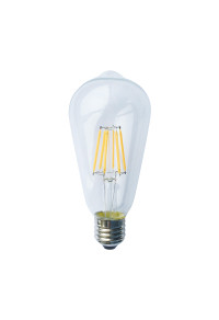 LED FILAMENT E27 ST64 DIM 6W 2700K 230V AC 610LM RA80