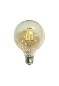 E27 G95 AMBER DIM 6W 2700K 230V AC 680LM LED COG