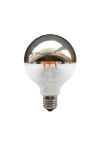 LED FILAMENT E27 G95 SILVER DIM 6W 2700K 230V AC 690LM RA80