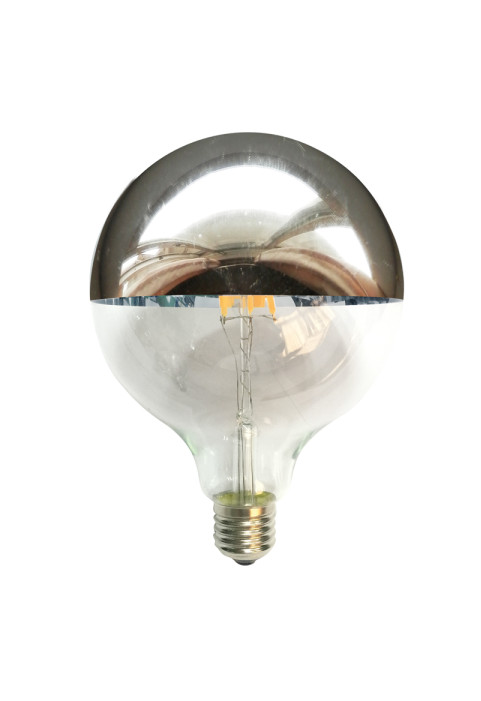 E27 G125 SILVER DIM 6W 2700K 230V AC 690LM LED COG