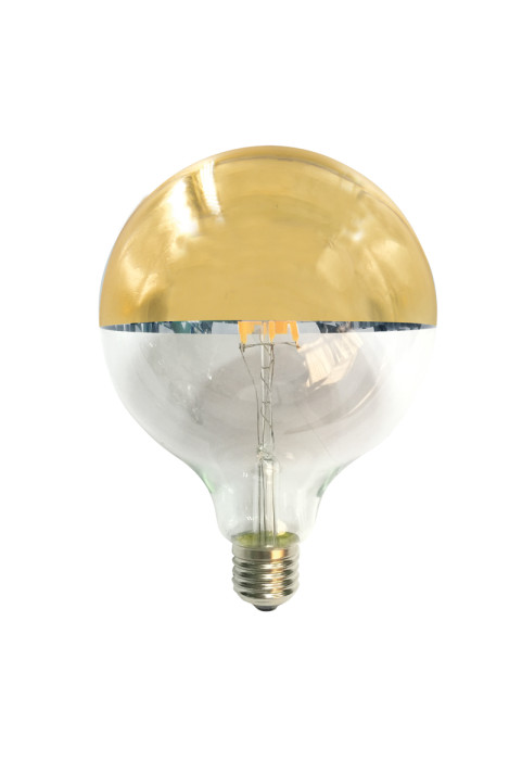 LED E27 G125 GOLD DIM 6W 2700K 230V AC 690LM RA80 LED COG