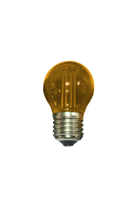 E27 ORANGE СТЪКЛО ТОПКА 4W 230V AC 390LM ЛЕД COG