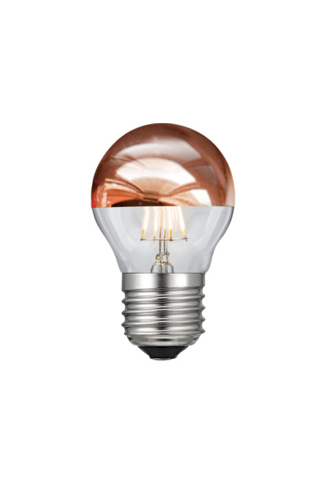 LED FILAMENT E27 BALL ROSE GOLD DIM 4W 2700K 230V AC 390LM RA80