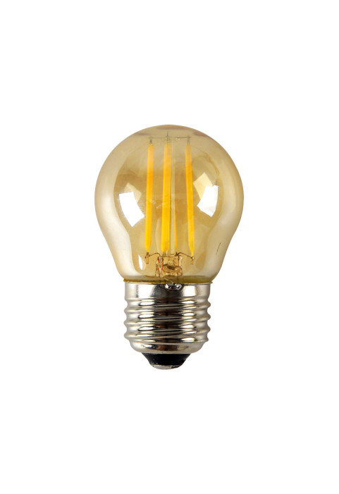LED FILAMENT E27 BALL AMBER DIM 4W 2700K 230V AC 390LM RA80