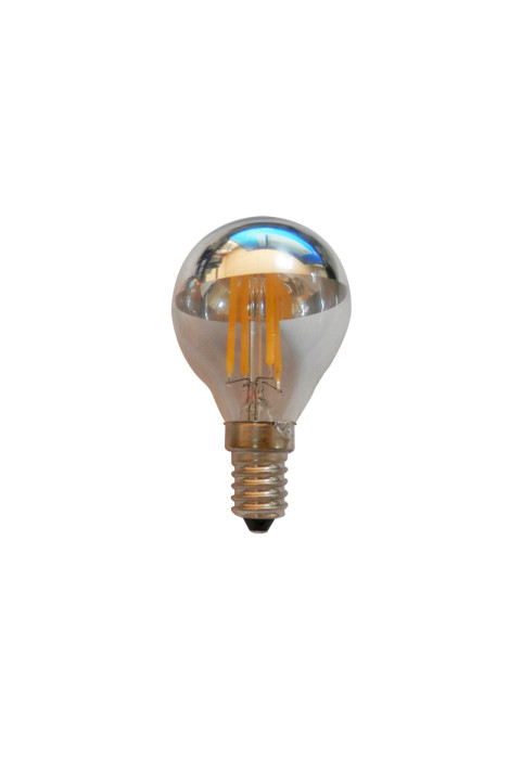 LED E14 BALL SILVER DIM 4W 2700K 230V AC 400LM RA80