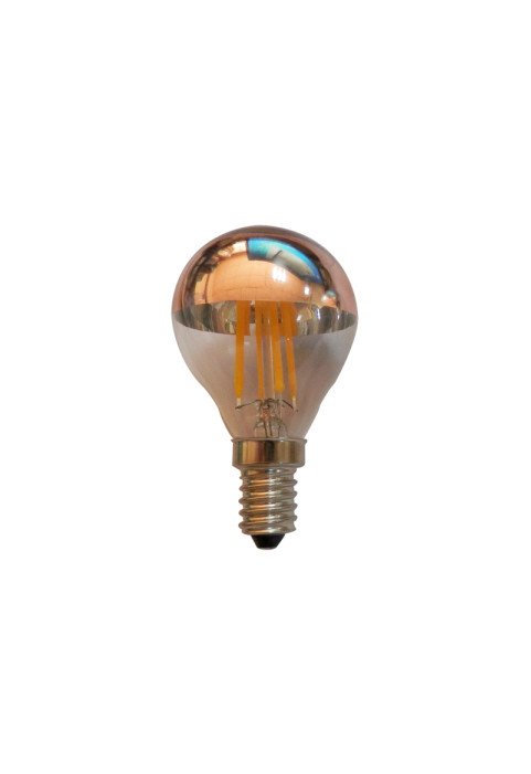 LED E14 BALL ROSE GOLD DIM 4W 2700K 230V AC 400LM RA80
