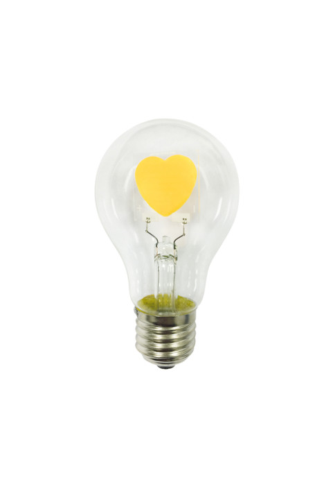 LED FILAMENT E27 A60 2W 2700K 230V AC 200LM RA80 30000H 360° HEART