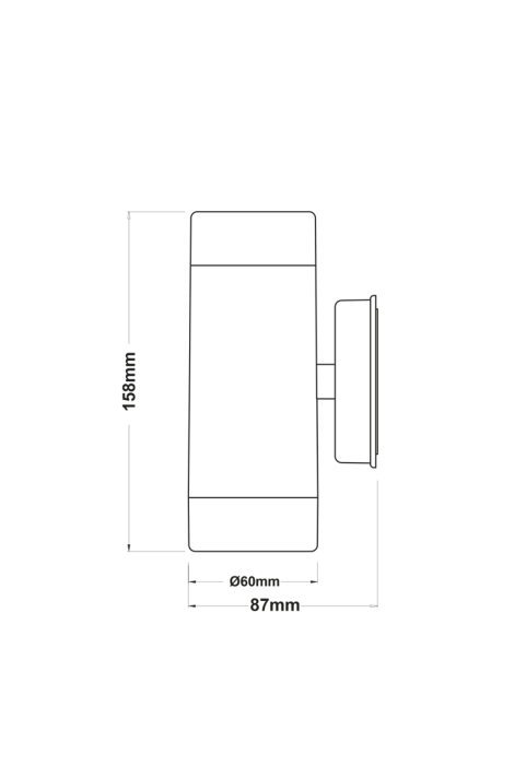 UP-DOWN RUST PP WALL LIGHT GU10Max.2x3W LED IP65