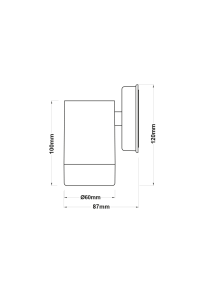 ONE BEAM GREY PP WALL LIGHT GU10Max.3W LED IP65