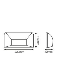 АПЛИК PC 230V IP65 6W 3.000K 350LM