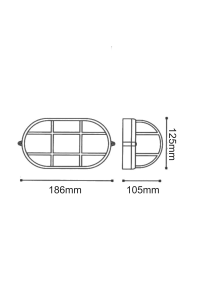 CEILING LAMP PLASTIC-BLACK