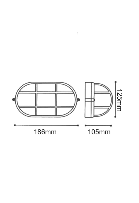 CEILING LAMP PLASTIC-BLACK