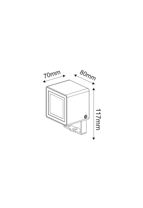ЛЕД Φ/Σ ПРИЗЕМНО 230V 1Χ7W 491Lm 3000K 47° MALB
