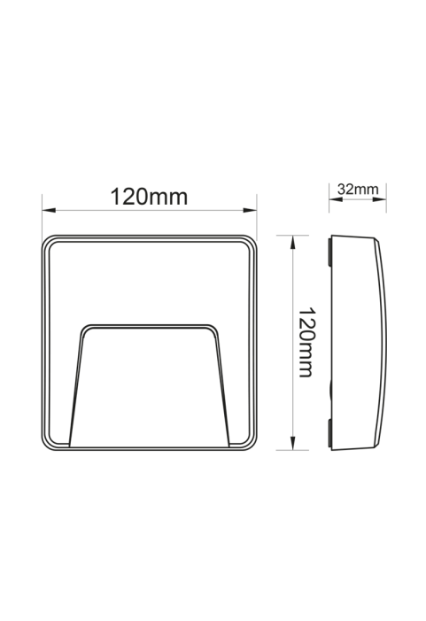 ФАСАДЕН АПЛИК 3W 200LM SMD LED 3000K 230V IP65